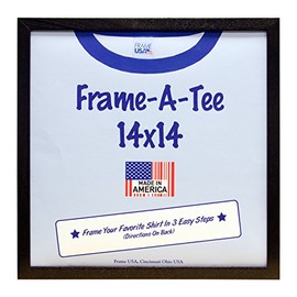 Frame USA "Frame-A-Tee Series, 14x14, Black Wood T-Shirt Frame for Medium and Large shirts