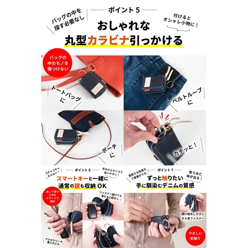 Need Network Smart Key Case, 2 Key Storage, Denim Key