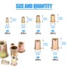 BESTYCHAO Rivet Nut, 120pcs Zinc Plated Steel Flat Head Threaded