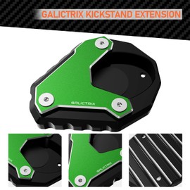 GALICTRIX Compatible with Kawasaki Ninja 500 Z500 SE 2024 2025 Ninja 400 Z400 2018-2024 VERSYS650 2010-2024 Accessories Motorcycle Side Stand Extension Pad Kickstand Support Plate (Green)