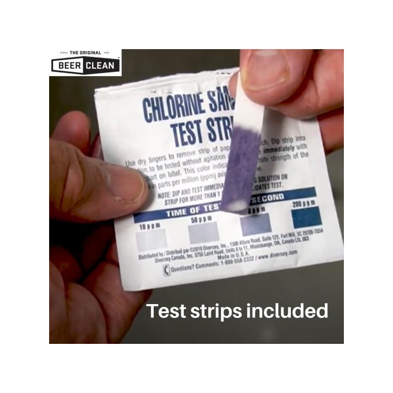 Diversey-90223 Beer Clean Last Rinse Glass Sanitizer, .25oz Powder Packet