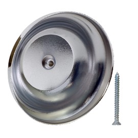 SUPPLY GIANT Bell Cleanout Cover, 9-1/4-Inch, Plastic Chrome, 9-1/4