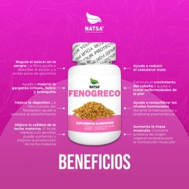 Fenogreco 100 Cápsulas, Para Hombres y Mujeres, Antioxidante, Regulador de Azúcar, Precursor Testosterona, Mejora Digestión, Baja Colesterol, Regulado