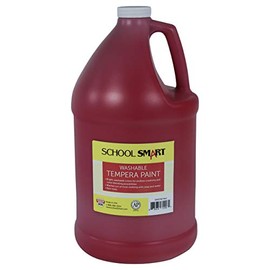 School Smart Washable Tempera Paint, Gallon, Red
