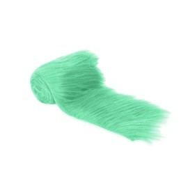 FabricLA Shaggy Faux Fur Roll - 2" X 60" Inches Trim Fur Rolls - 2.5 Inch Pile Length - Artificial Fur Material - Use Faux Fur Piece for Crafts, DIY, Costume Design, Decoration - Mint