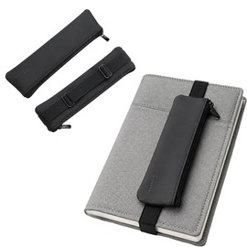 ARASAWA Book Band, Pen Case, Pen Pouch, for Notebooks, with Pen Holder, Slim Pouch, Elastic Band, Adjustable, Convenient to Carry