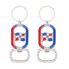 Dominican Beer Bottle Opener Pocket Keychain - Set of 2