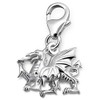 Katy Craig Dragon Welsh Charm - 925 Sterling Silver (Clip