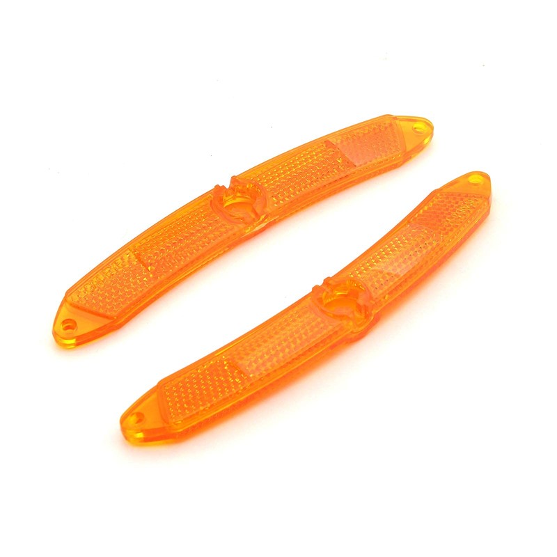 MFC PRO Bicycle Wheel Reflector Amber Pack of 4 (Long/Amber,