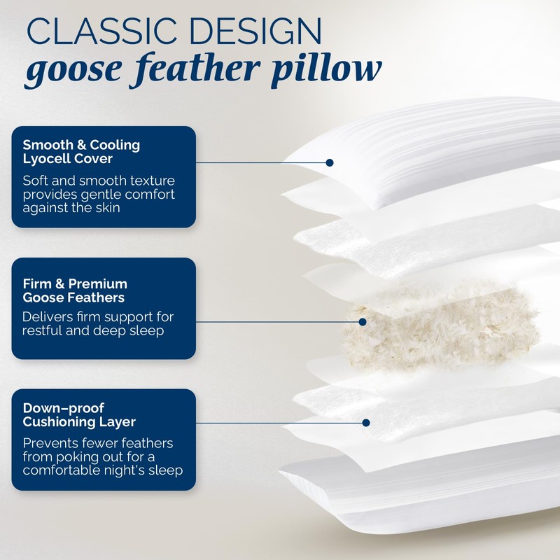 downluxe Goose Feather and Down Pillows - Hotel Collection Feather