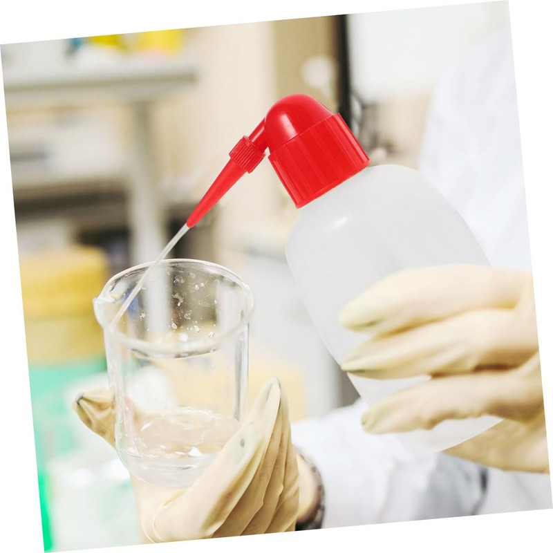 Mobestech 6pcs Plastic Lash Wash Bottle Safety Squeeze Bottles for