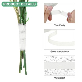 M METERXITY 12-Rolls Floral Tapes 1/2 Inch 30 Yards Floral Craft Tape Floral Tape for Fresh Flowers/Bouquet Stem Wrapping/Wedding Bouquet/Corsages [White]