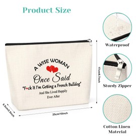 Funny Gifts for French Bulldog Lovers Makeup Bag French Bulldog Gifts for Women Inspirational Birthday Gifts for Women Dog Lover Gift Mother's Day Christmas Thanksgiving Present Travel Cosmetic Pouch