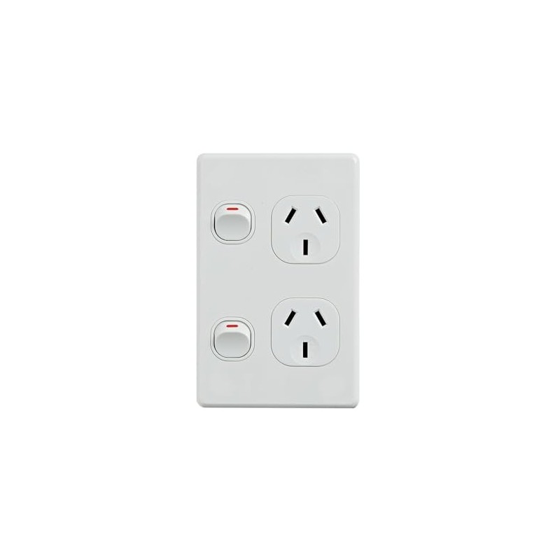 4C | Classic Double Power Point 250V 10A - Vertical