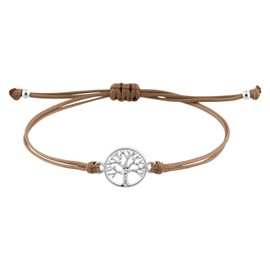 StarAppeal Tree of Life Friendship Bracelet, Tree of Life Bracelet with Beads in Silver and Gold, Adjustable Size, Girls’, Women's Bracelet, Handmade, Base Metal, Brown-silver