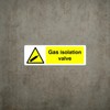 Gas Isolation Valve - safety sign - 3mm Aluminum Dibond