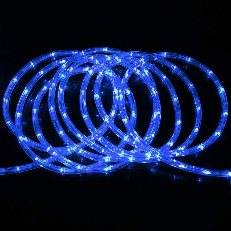 50ft 360 LED Waterproof Rope Lights, 110V Connectable Indoor Outdoor