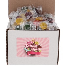 SECRET CANDY SHOP Eda's Sugar Free Hard Candy Zero Sugar Candies Bulk in Box (Individually Wrapped) (Assorted Sour, 8oz)