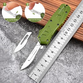 Automatic knife,Auto Retractable Utility Knife Set,Scalpel knife,Automatic knife,Safety Black Automatic Box Cutter,Cross-head tool keychain&keychain,Outdoor Portable tool set