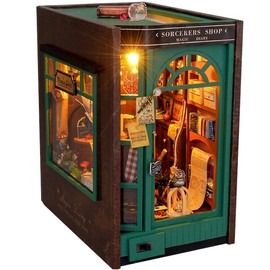 moin moin 2502dh447 Dollhouse Miniature Handmade Kit Set, Book, Green, Magic Shop