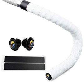 TOPCABIN® Bicycle Handlebar Tape Non-Slip Comfort GEL Road Bike Handlebar Tape Bike Bar Tape with Reflective Bar Plugs (# White)