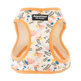 Downtown Pet Supply Step-in Dog Harness – No Pull, Adjustable Padded Mesh with Reflective Trim, Secure Buckle Strap – Comfortable & Breathable Small Dog Harness, Large, Floral