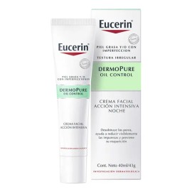  Eucerin Crema Facial de Noche DermoPure 40ml – Acción Intensiva para Piel con Imperfecciones