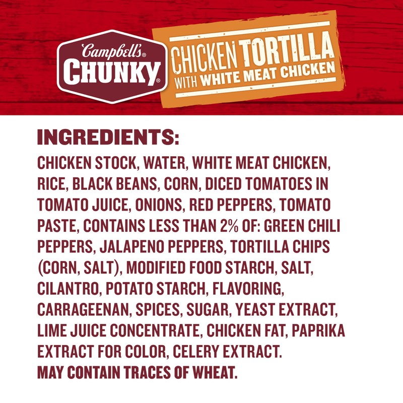 Campbell's Chunky Soup, Chicken Tortilla Soup with Grilled White Meat