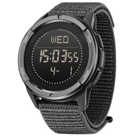 AREXTN Tactical Watch for Man Military Watches for Men Lightweight Carbon Fiber Digital Sports Watch for Man with Compass, Pedometer, Metronome, Waterproof 164FT