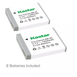 For Canon Kastar NB-6L Battery for Canon PowerShot SX280 HS, SX500 IS, SX510 HS, SX520 HS