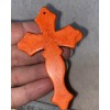 Orange Turquoise howlite cross Pendant 50x75mm Loose Jewelry Making Top