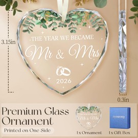 Wedding Gifts for Couples 2026, Mr and Mrs Gift Bridal Shower Gifts His and Hers Wedding Gift Just Married Decorations for Bride, Newlywed Couple Just Married Wedding Registry Search By Name Ornaments