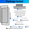 Miyili 30-Inch Kitchen Pot Rack with 15 Hooks, Wall Mounted