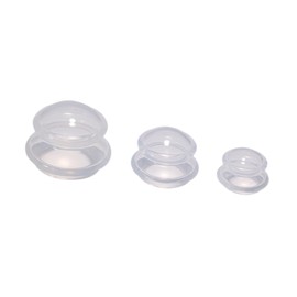 Harilla Pack of 3 Chinese Massage Cups Professional Vacuum Cupping Cup for Body Relaxation Massage Face, Clear