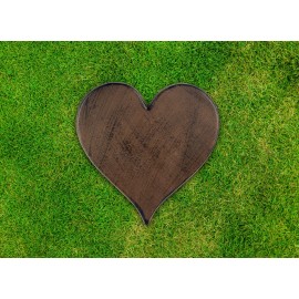 Sunset Vista Designs Heart Cast Iron Stepping Stone, 12-Inch