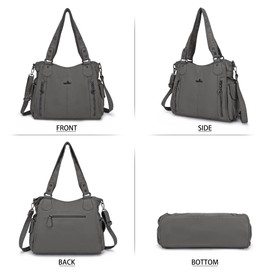 Zocai Women's Handbag, Elegant Large Shoulder Bag for Office, School, Shopping - -