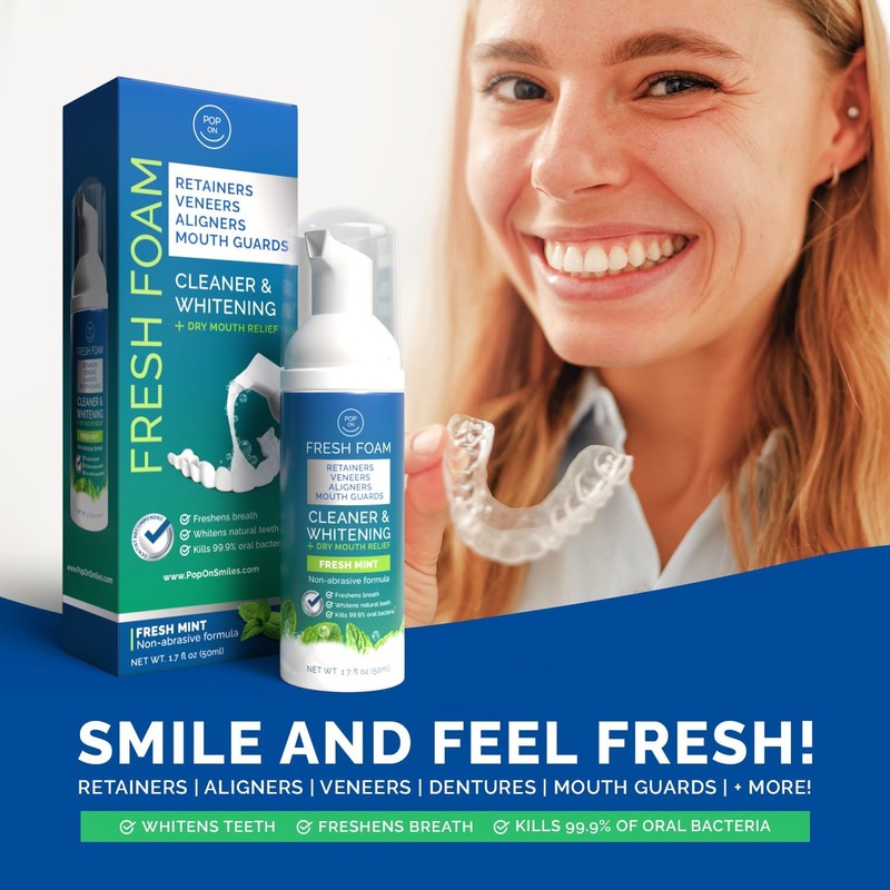 Aligner & Retainer Cleaner Fresh Foam – Dry Mouth Relief,