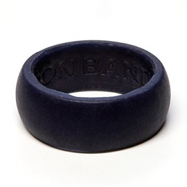 Iron Band Quality Women’s Rubber Silicone Wedding Bands for an Active Lifestyle… (Large (Size 10-11), Navy Blue)