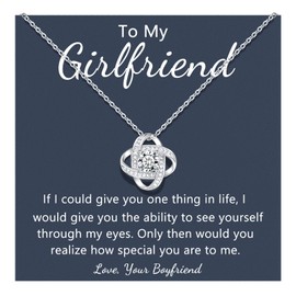 D Dongjiangjin Gift Girlfriend Gifts, I LIove You Cute Birthday Anniversary Valentines Christmas Gifts for Women Her Girlfriend Necklace Jewellery Gift