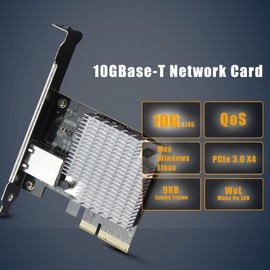 GLOTRENDS ST7357 10Gb RJ45 Ethernet Network Card with Marvell AQtion AQC107 Controller, PCIE 3.0 X4 Interface, Compatible with MAC OS/Windows/Linux/ESX