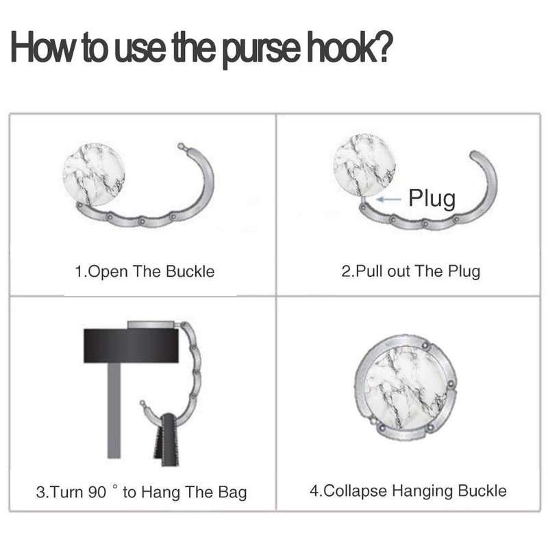 Foldable Purse Hook Womens Bag Table Hanger Collection Desk Hooks