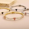 OYOGAA Heart Tennis Bracelets for Women, 14K Golden Plated 4MM