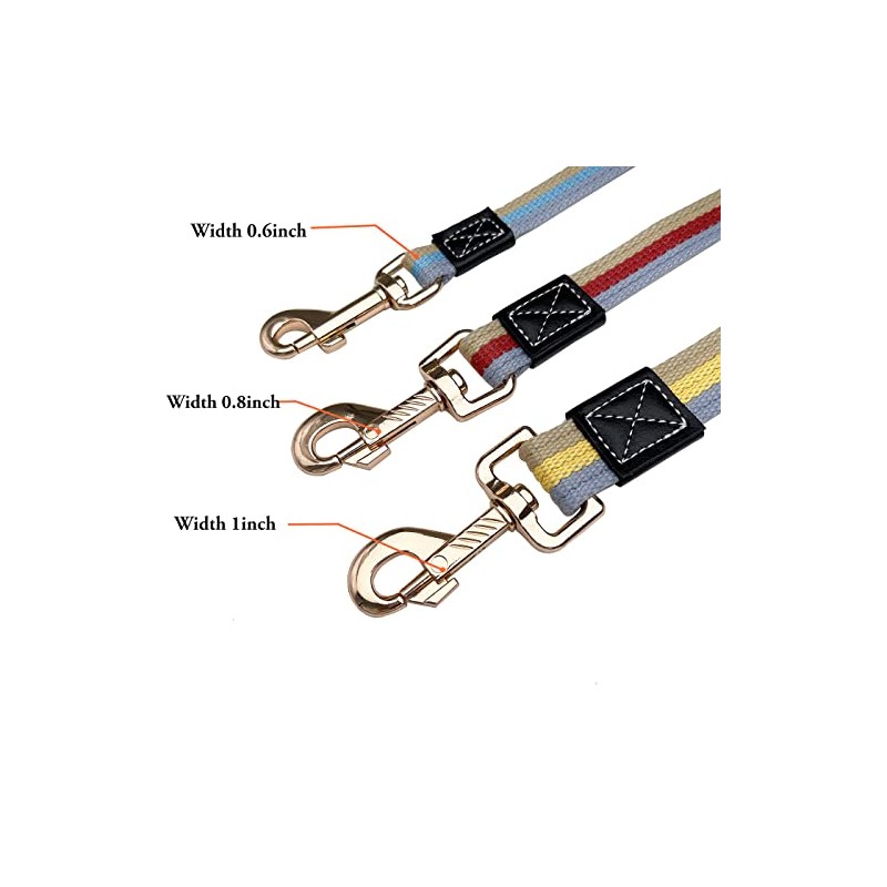 Shorven Soft Cotton Web Dog Leash Basic Training Walking Lead,