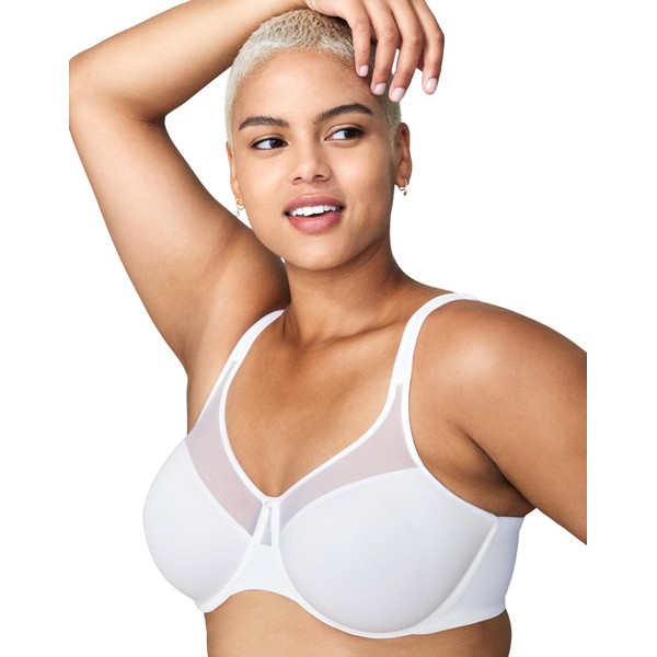 Wonderbra Womens Comfort-U® Design Full-Support Underwire Bra, White, 40C US