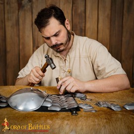 100pcs Steel Lamellar Armor Plates | 20 Gauge Craft Scale Armor | Medieval Plates for Historical Reenactments (Classic Lamellar Plates)