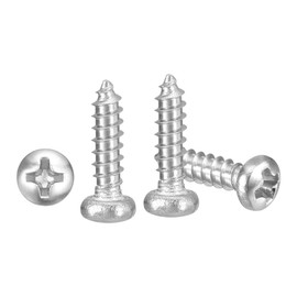 METALLIXITY Phillips Pan Head Self Tapping Screws(M1.5x10) 100Pcs, 304 Stainless Steel Self Drilling Screw for Metal Wood Plastic, for Cabinet Wall Shutter Plate Rock Furniture, Silver Tone