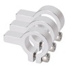 3Pcs Tube Clamp Hub Aluminum Shaft Clamping M4 Thread Mounting