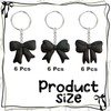 18 Pcs Black Bow Keychains Black Bow Birthday Party Decoration,