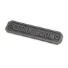 Cast Iron CLOAK ROOM sign - 150mm x 45mm c/w