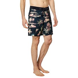 Quiksilver Men's Standard Surfsilk QS 69 18 Boardshort Swim Trunk, Black, 36